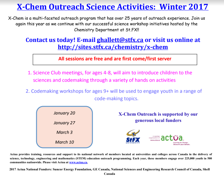 X chem winter 2018